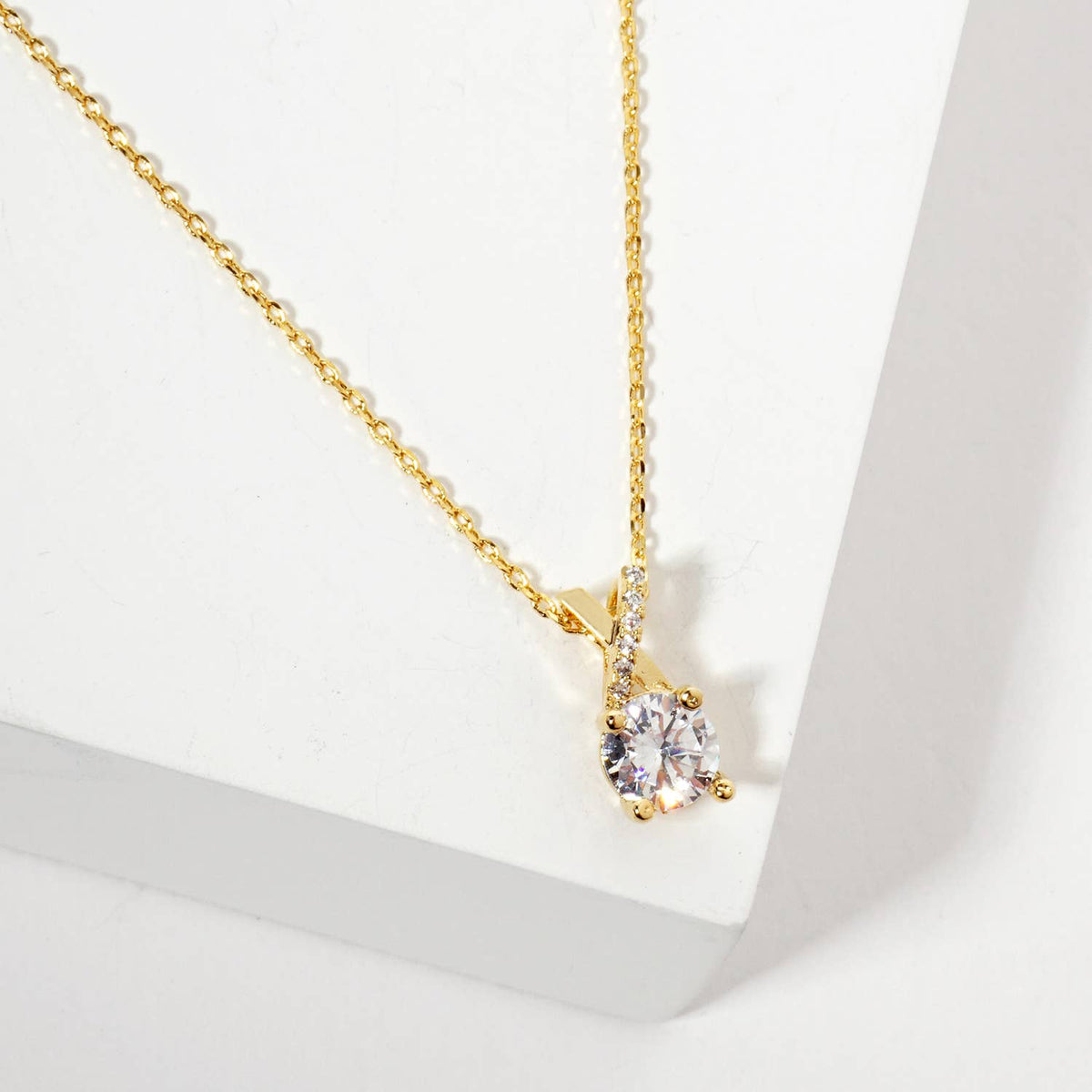 Minimalist Criss-Cross Teardrop Pendant Necklace