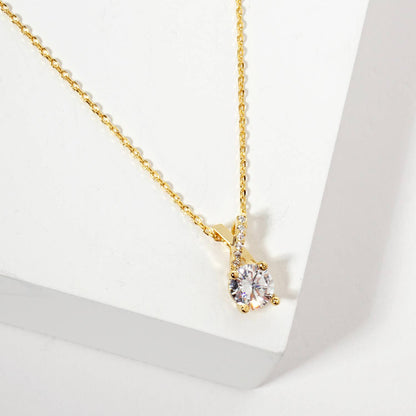 Minimalist Criss-Cross Teardrop Pendant Necklace