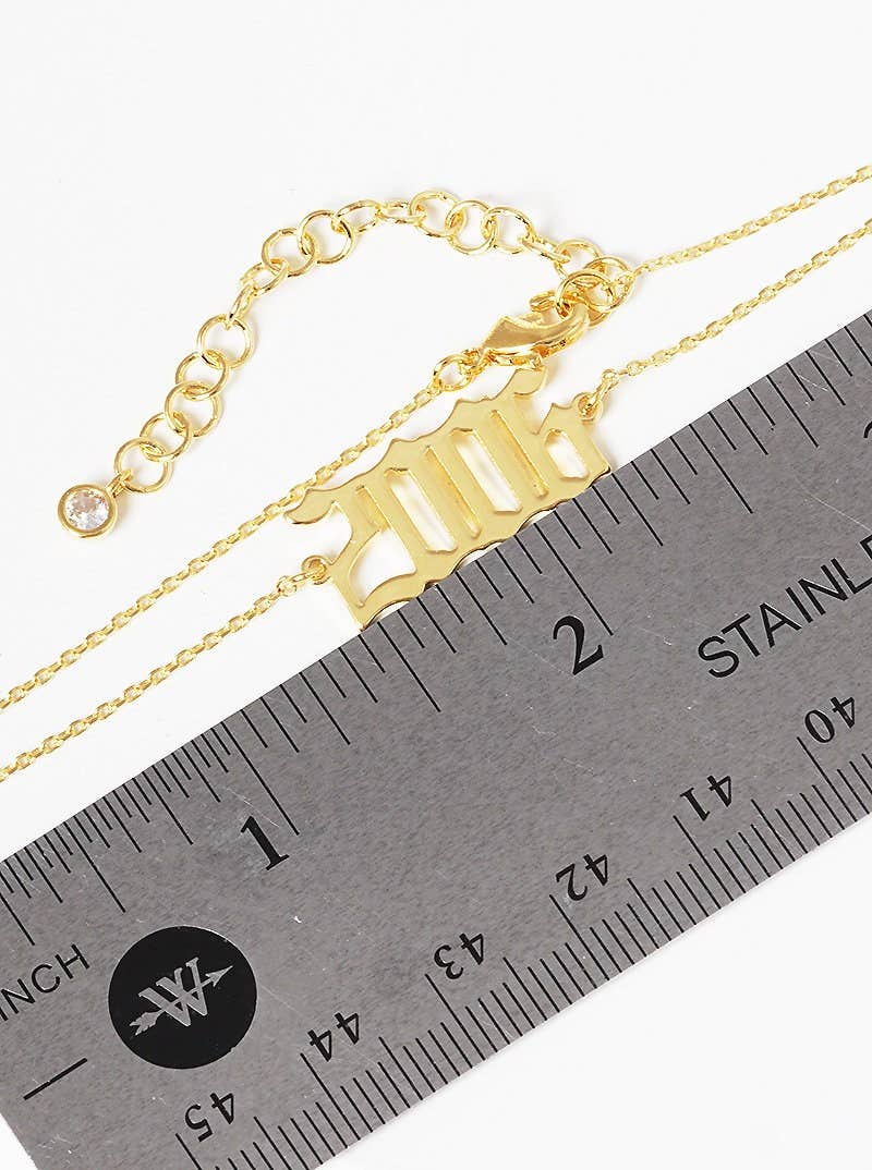 Gold Plated Birth Year Anklet