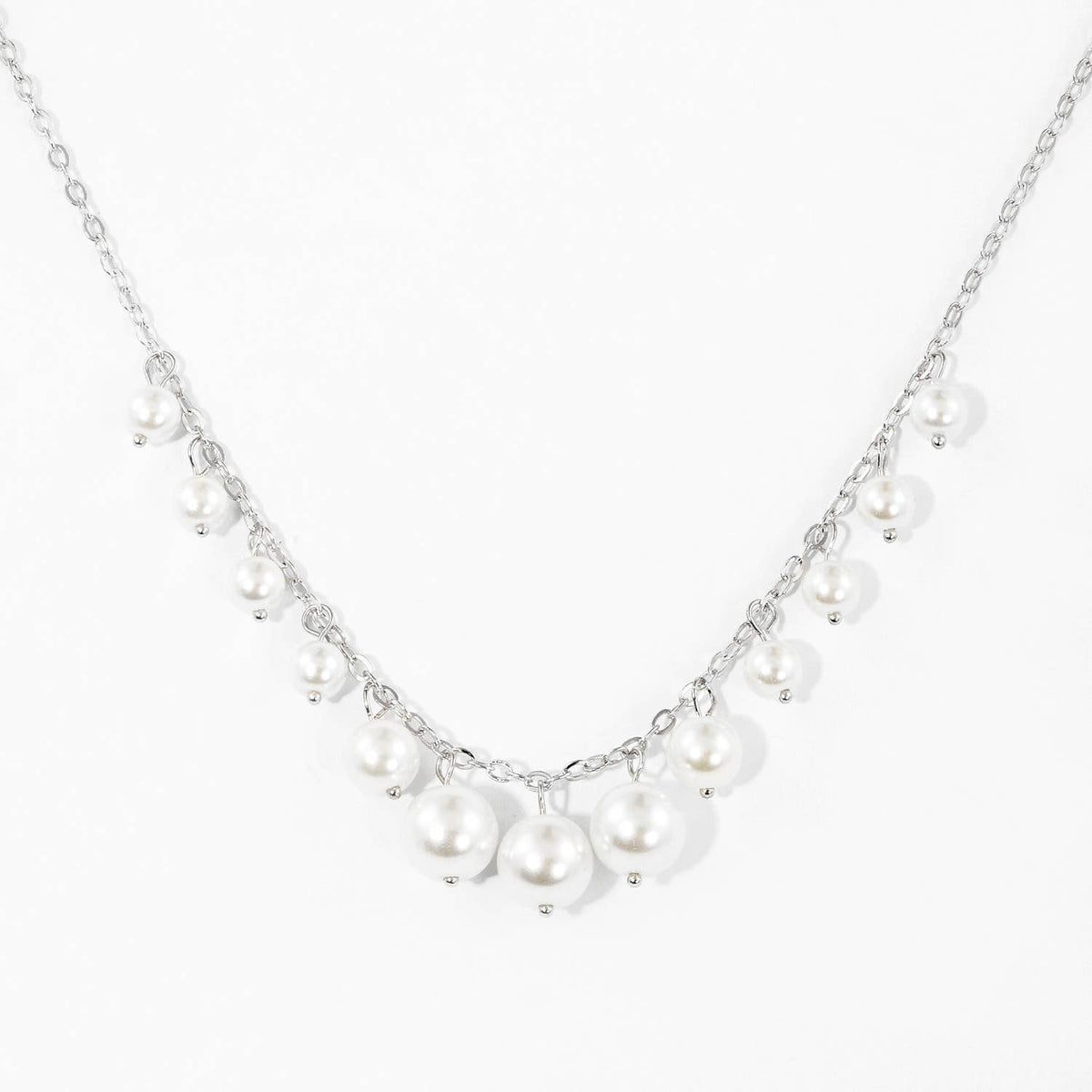 Bridesmaid Pearl Dangle Chain Necklace