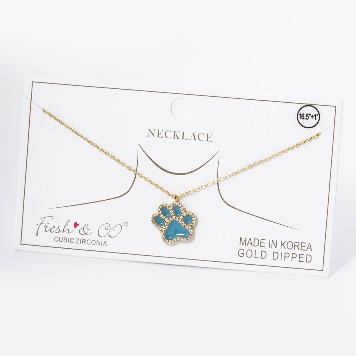 Game Day Enamel Paw Pendant Necklace.