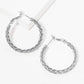 Gold Plated Twisted Braided Hoop Earrings