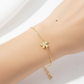 Dainty Pavé Flower Charm Bracelet