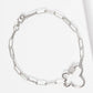 Minimalist Carabiner Clover Bracelet