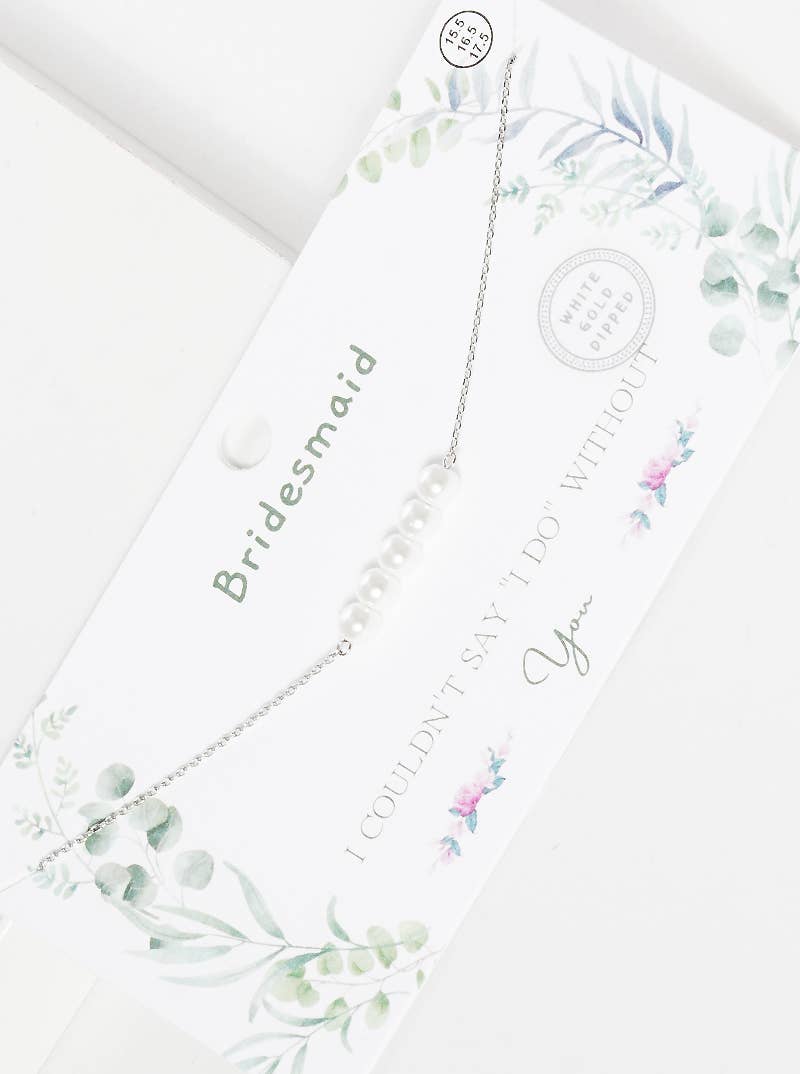Bridesmaid Pearl Necklace