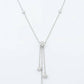 Minimalist CZ Multi-Strand Tassel Y-Necklace