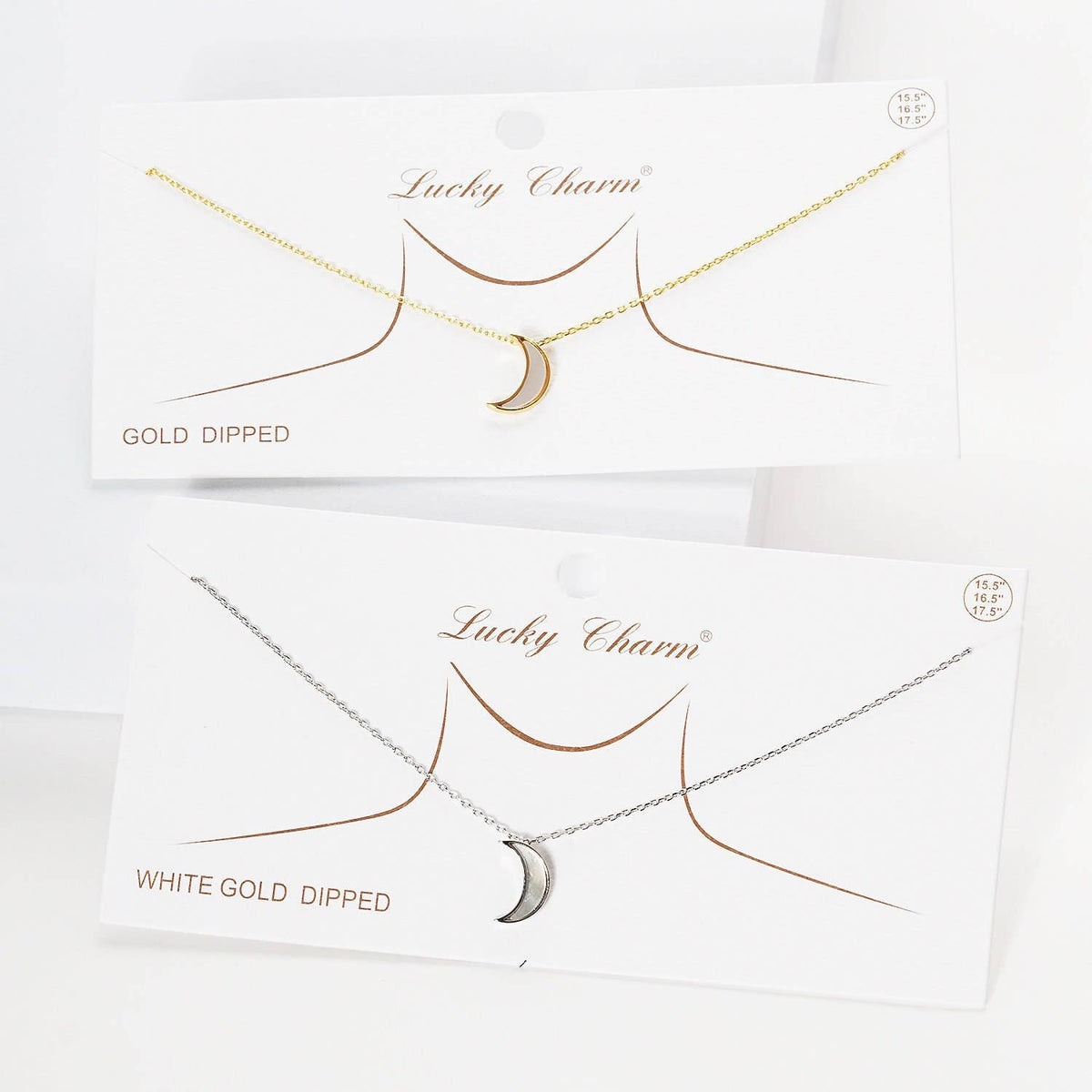 White Shelled Crescent Moon Necklace