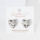Gold Heart Shaped Post Earrings