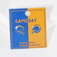 18K Gold Dipped Enamel Football Helmet Game Day Stud Earring