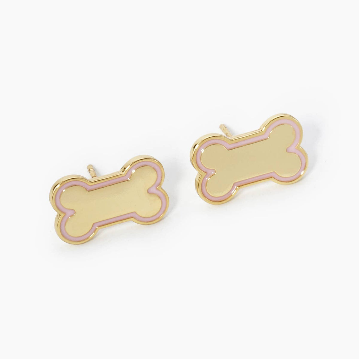 GAME DAY MASCOT 9MM ENAMEL DOG BONE TREAT STUD EARRINGS