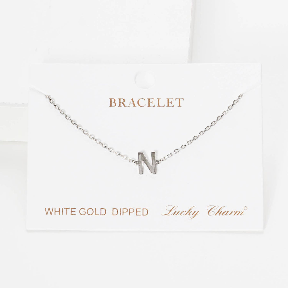 Gold Plated Initial Letter Bracelet