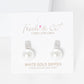 Gold Freshwater Pearl Huggie Earrings