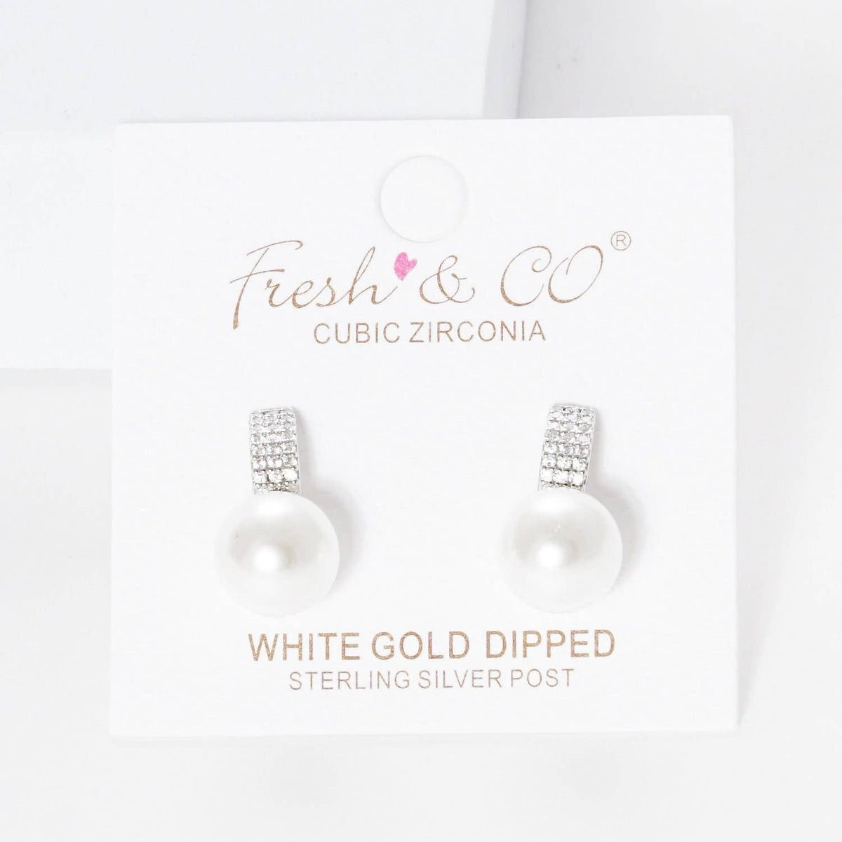 Gold Freshwater Pearl Huggie Earrings