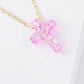 Gold Plated Opal Cross Necklace