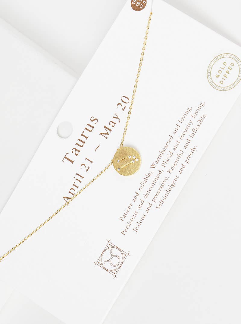Gold Zodiac Coin Necklace