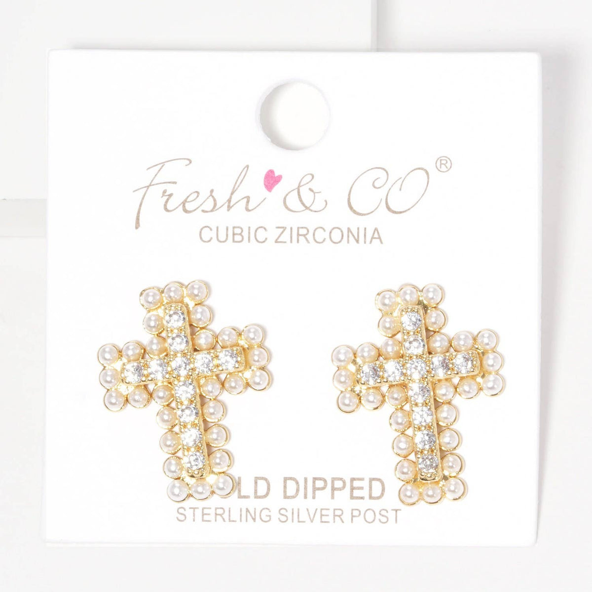 Freshwater Pearl Outline Stud Earrings