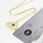 Gold Blue Evil Eye Starburst Necklace