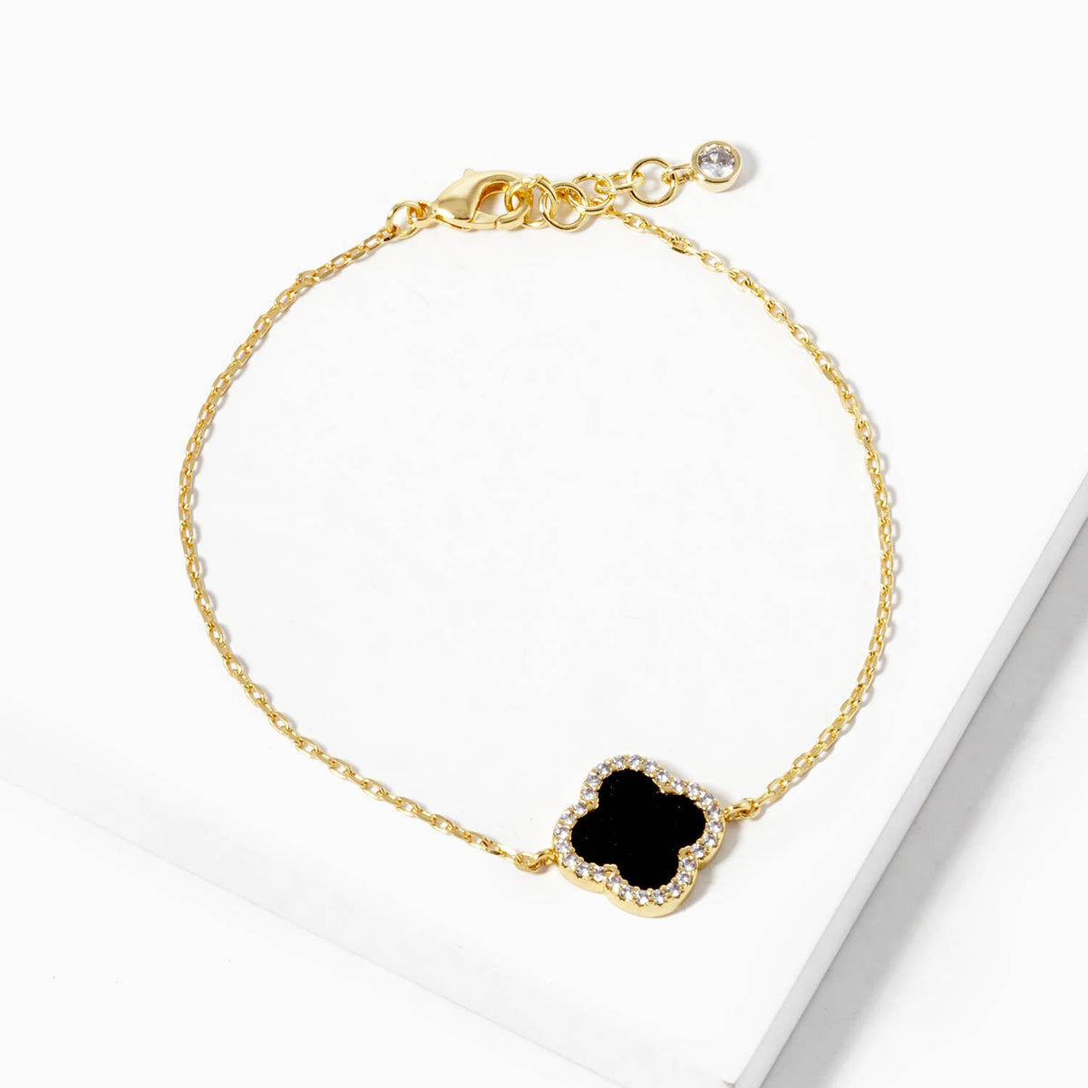Mother of Pearl Clover Charm Bracelet