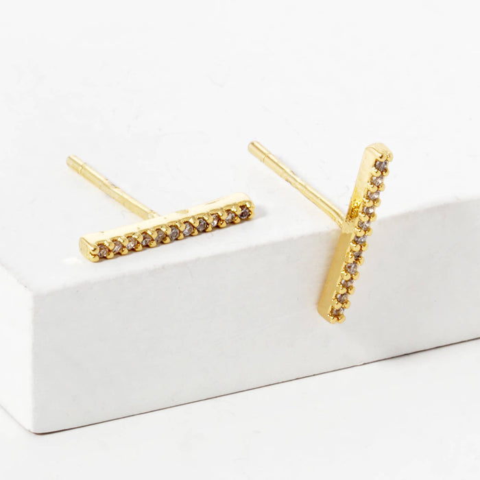 Minimalist Gold Bar Earrings