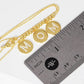 Gold Plated Mama Letter Disc Necklace