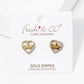 Cubic Zirconia Heart & Crown Stud Earrings