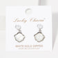 Gold Freshwater Pearl Seashell Dangle Earrings