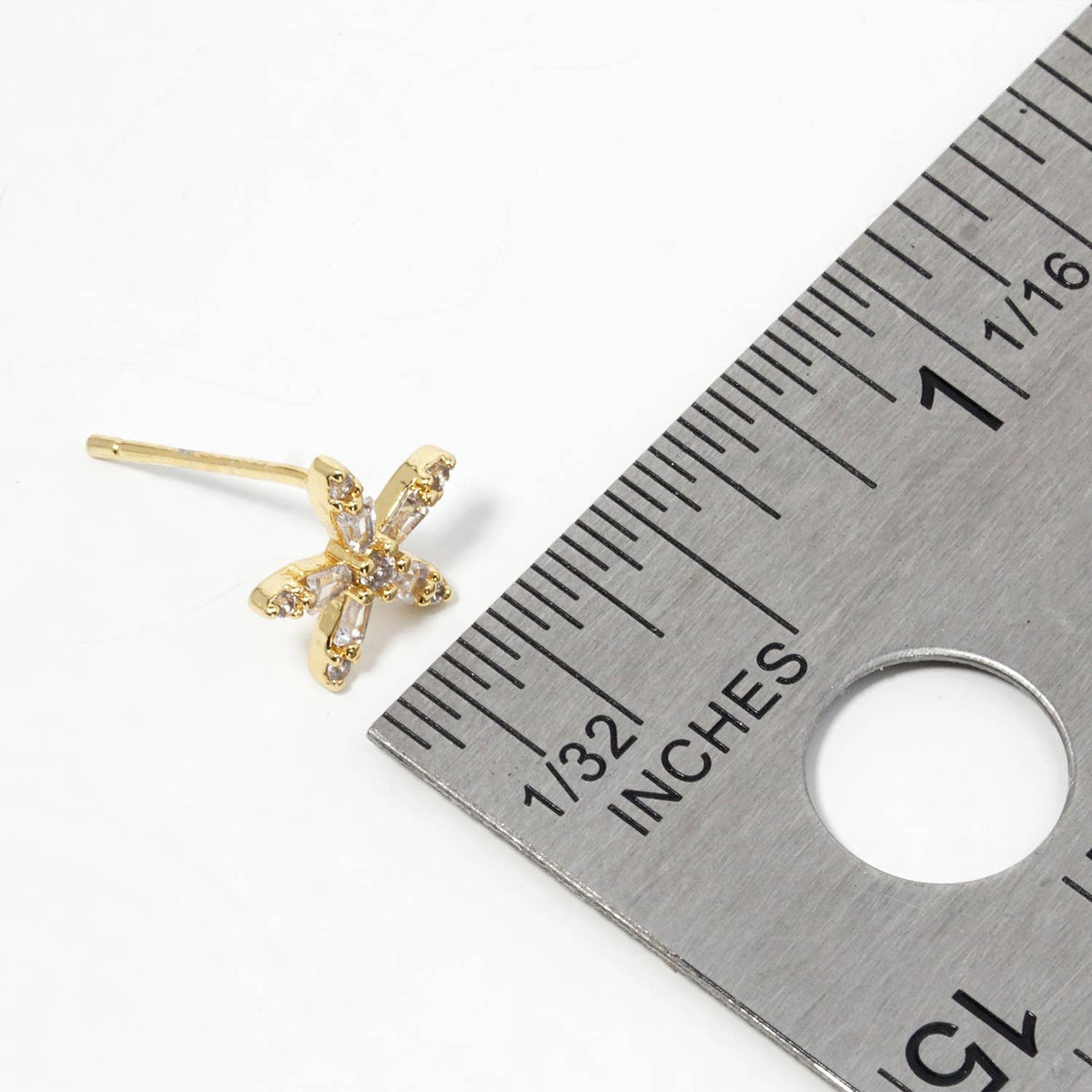 Dainty Star Cubic Zirconia Stud Earrings