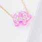 Gold Plated Opal Elephant Necklace