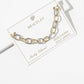Two-Tone Twisted Oval Link Chain Bracelet