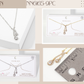 Teardrop CZ-Stones Pendant Curved-Design Necklace