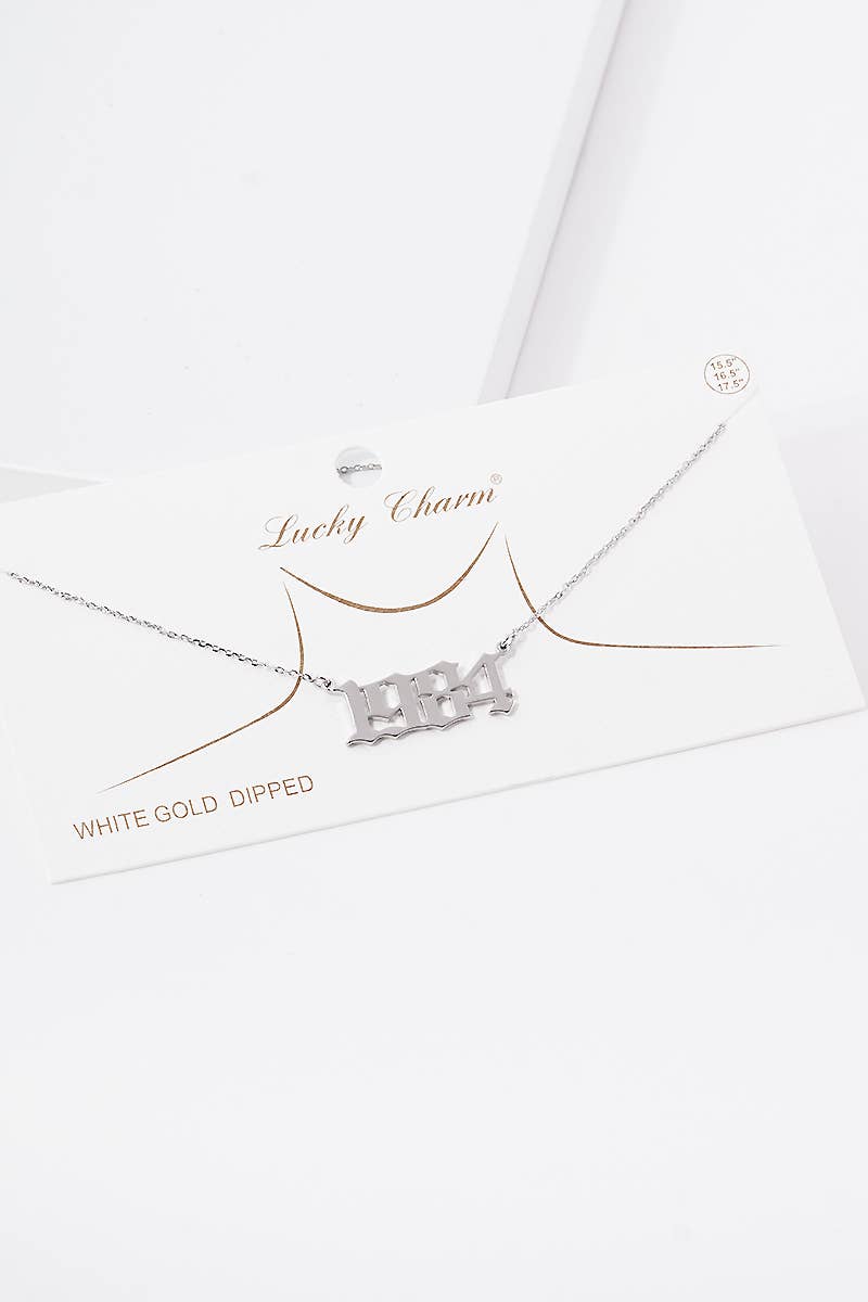 Gold Plated Birth Year Necklace