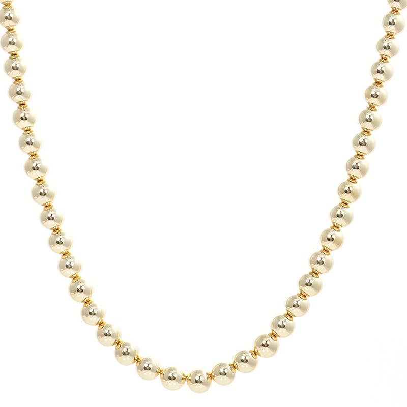 Gold Plated Bold Bead Necklace