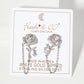 Botanical-Theme Pave-Set Rose Drop Earrings