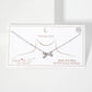 Bow Pendant with Square-Cubic-Zirconia Stones Necklace