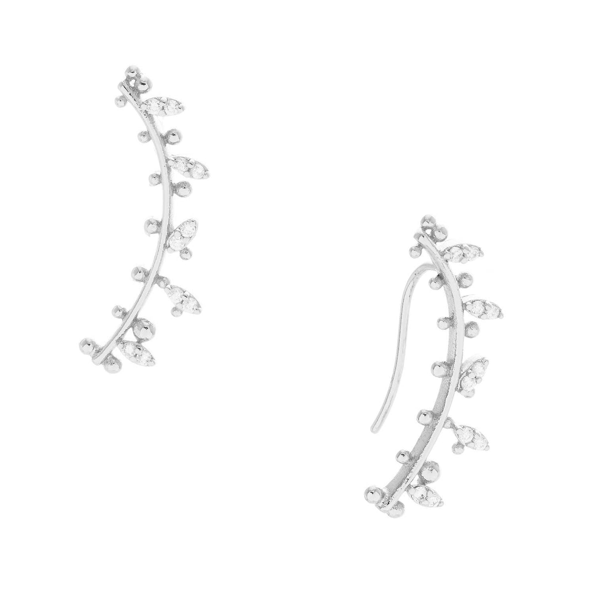 Cubic Zirconia Vine Ear Crawlers