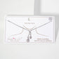 Teardrop CZ-Stones Pendant Curved-Design Necklace