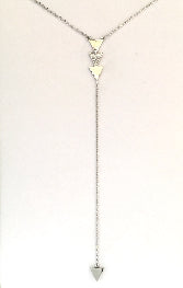 Minimalist Inverted Triangle Lariat Necklace