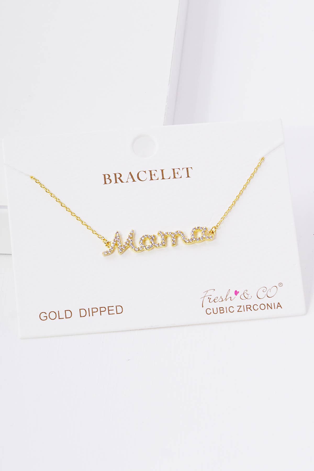 Minimalist Pavé "Mama" Lettering Bracelet