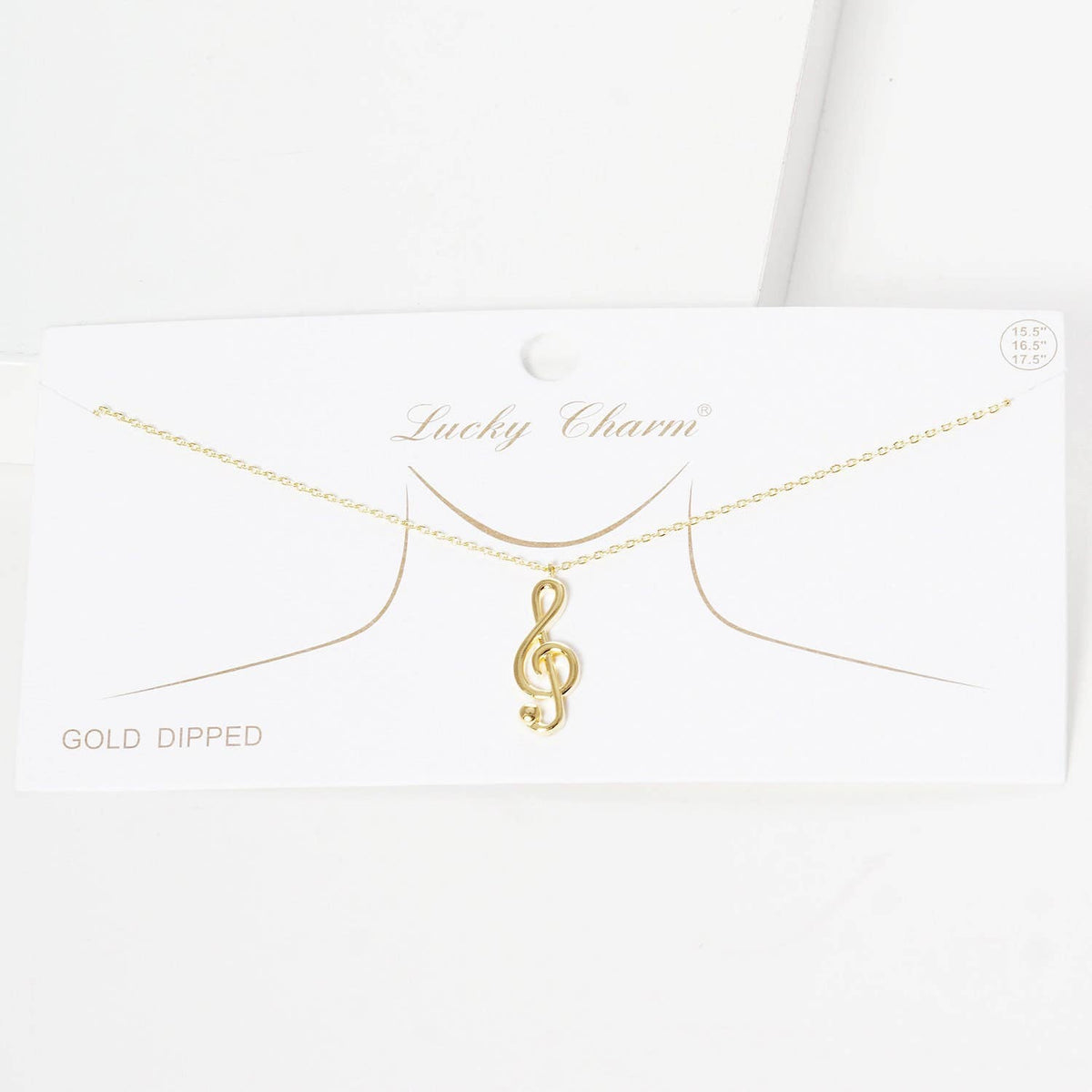 Gold Plated Music Note Necklace