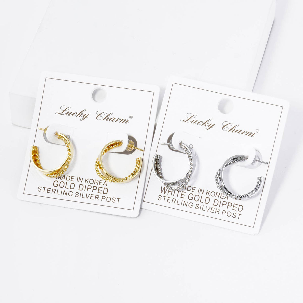 18K GOLD DIPPED 20MM CROSSOVER HOOP EARRINGS