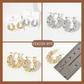 Rolled Design Single Row Embellishment 20mm Hoop Earrings