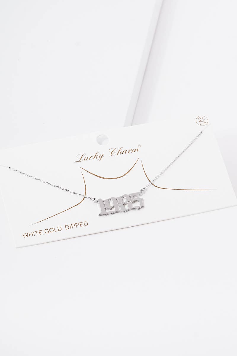 Gold Plated Birth Year Necklace