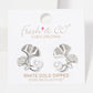 Gold Freshwater Pearl Gingko Leaf Stud Earrings