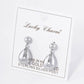 Medium Puffy Teardrop Drop Dangle Post Earrings / 18K Gold