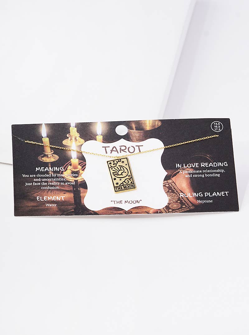 Gold Plated Tarot Card Necklace