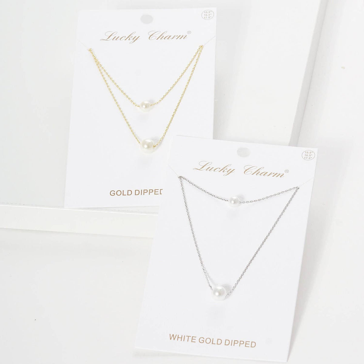 Gold Double Layered Freshwater Pearl Necklace