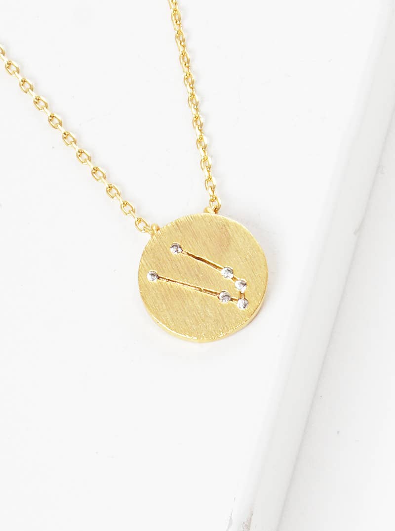Gold Zodiac Coin Necklace