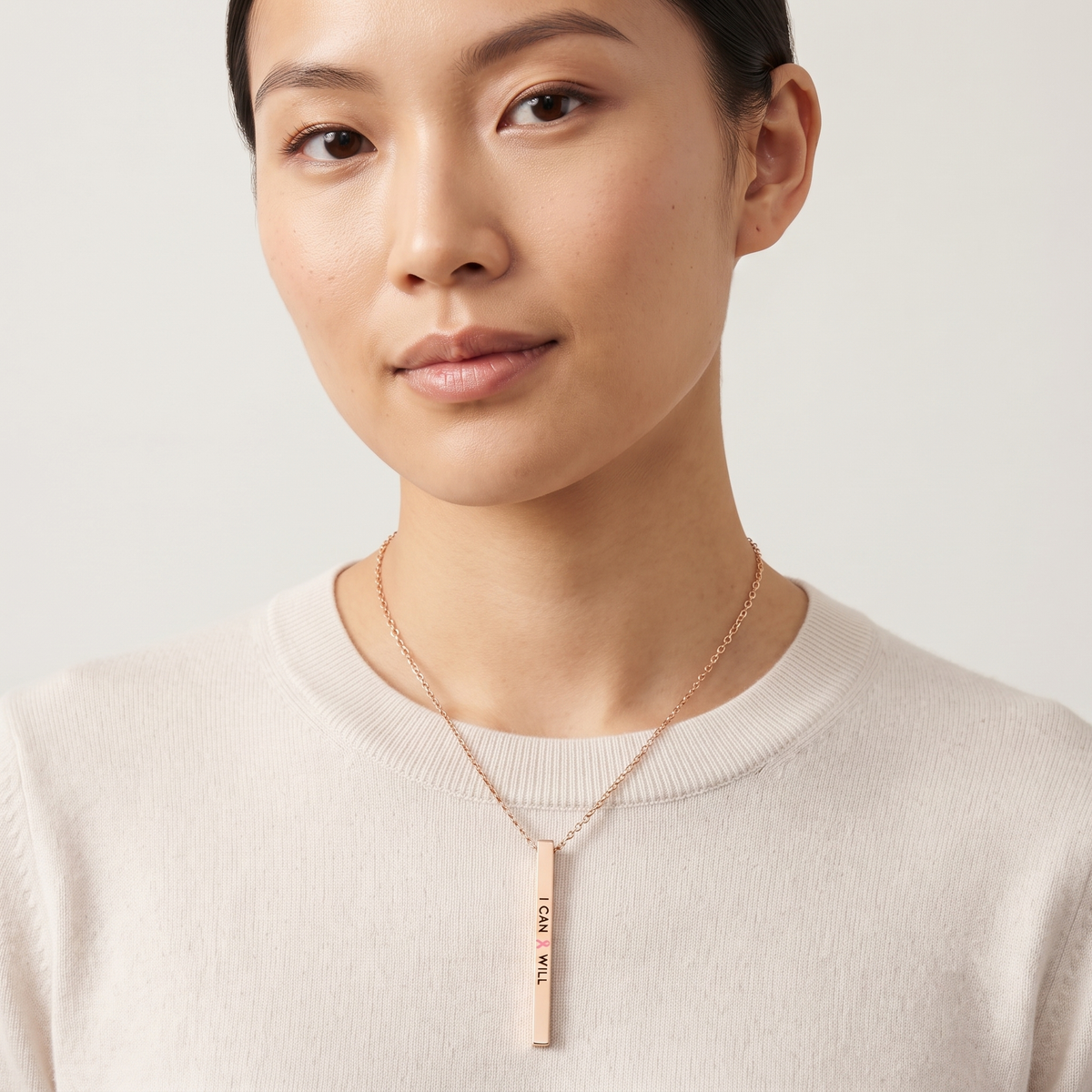 "I Can I Will" Bar Necklace