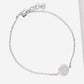 Minimalist Pavé Disc Charm Bracelet