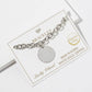Minimalist Magnetic Clasp Round Disc Chain Bracelet